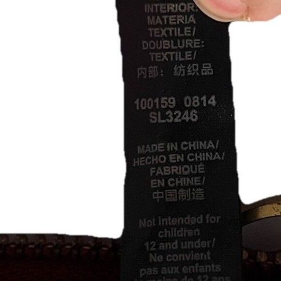 Fossil Red Leather Wristlet Wallet Minimalist Zip Around Card Holder Organizer - Picture 13 of 13